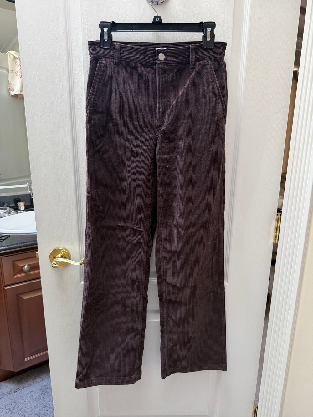 TNA Corduroy Pants in Dark Brown - Wide Leg